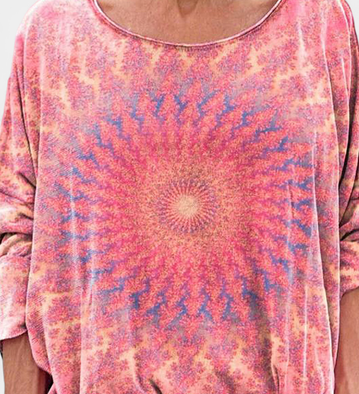 Omari Oversized Blouse with Retro Bohemian Print