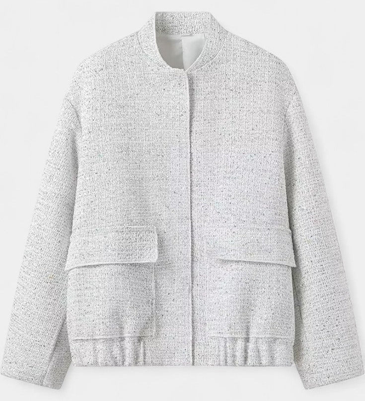 Alvera Textured Winter Jacket with Pockets
