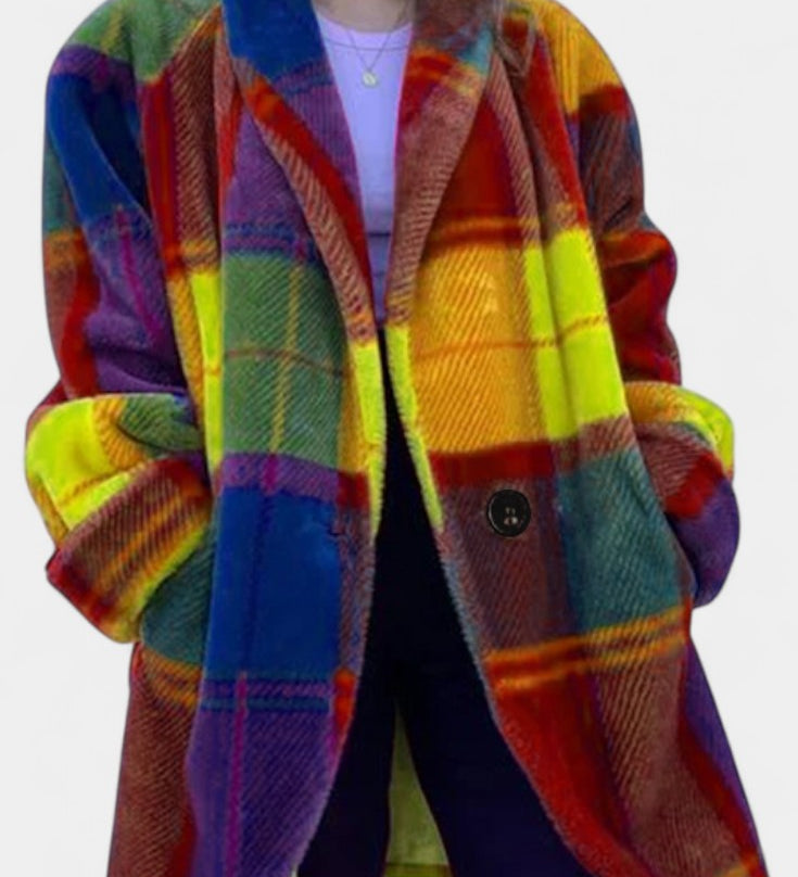 Glazel Oversized Winter Check Coat