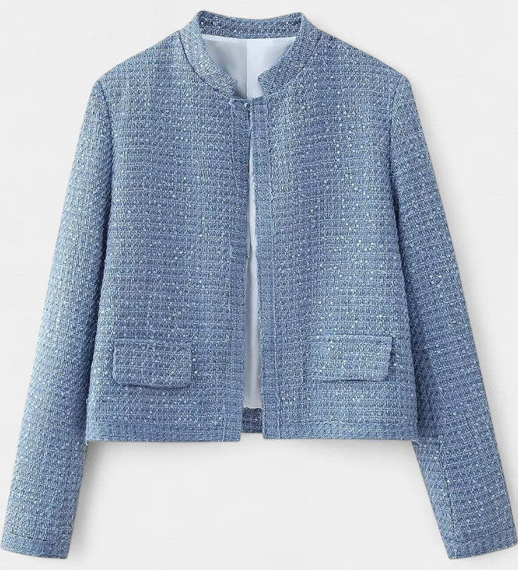 Alvera Textured Winter Jacket with Pockets