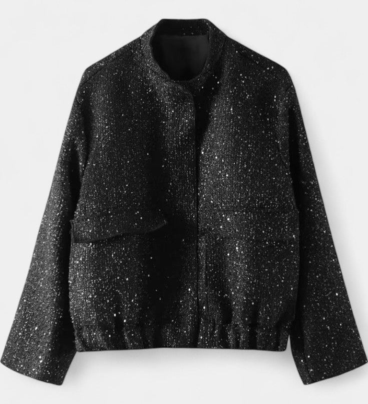 Alvera Textured Winter Jacket with Pockets