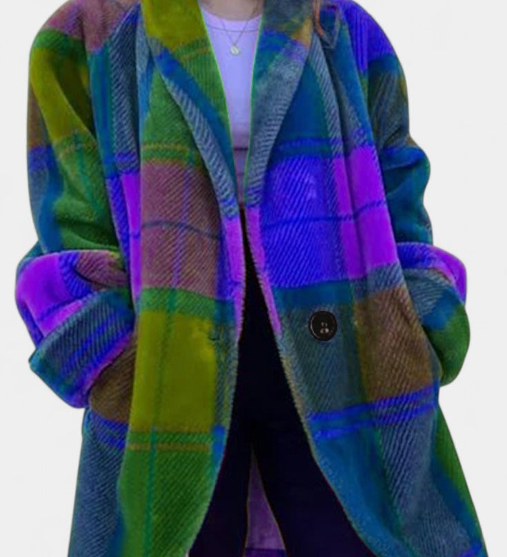 Glazel Oversized Winter Check Coat