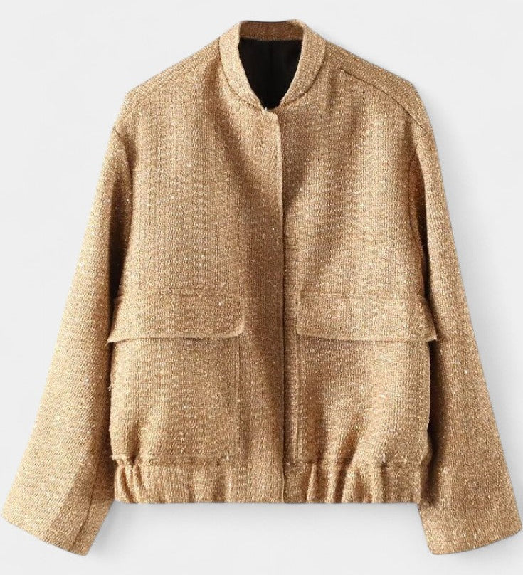 Alvera Textured Winter Jacket with Pockets