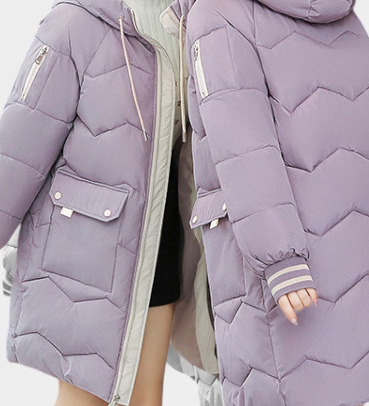 Beautiful Winter Coat with Zip and Hood