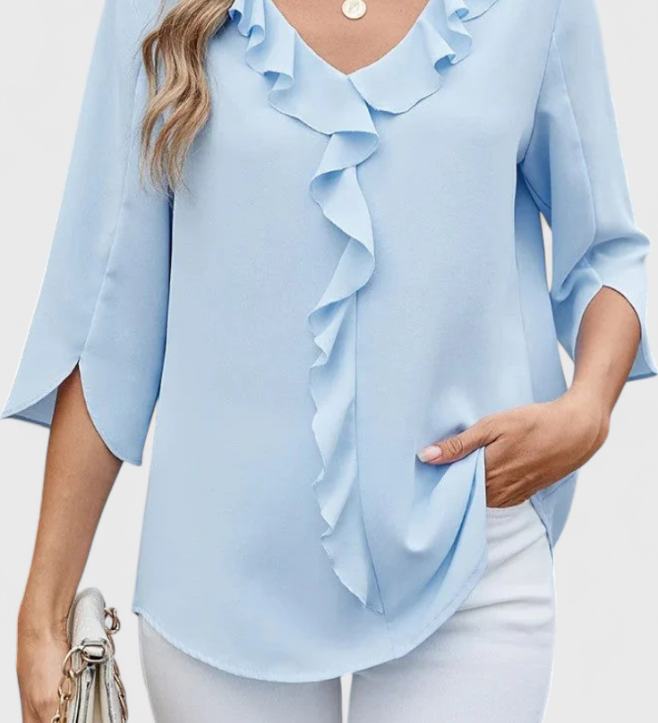 Annemiek Casual Blouse with Loose Cut and Sophisticated Style