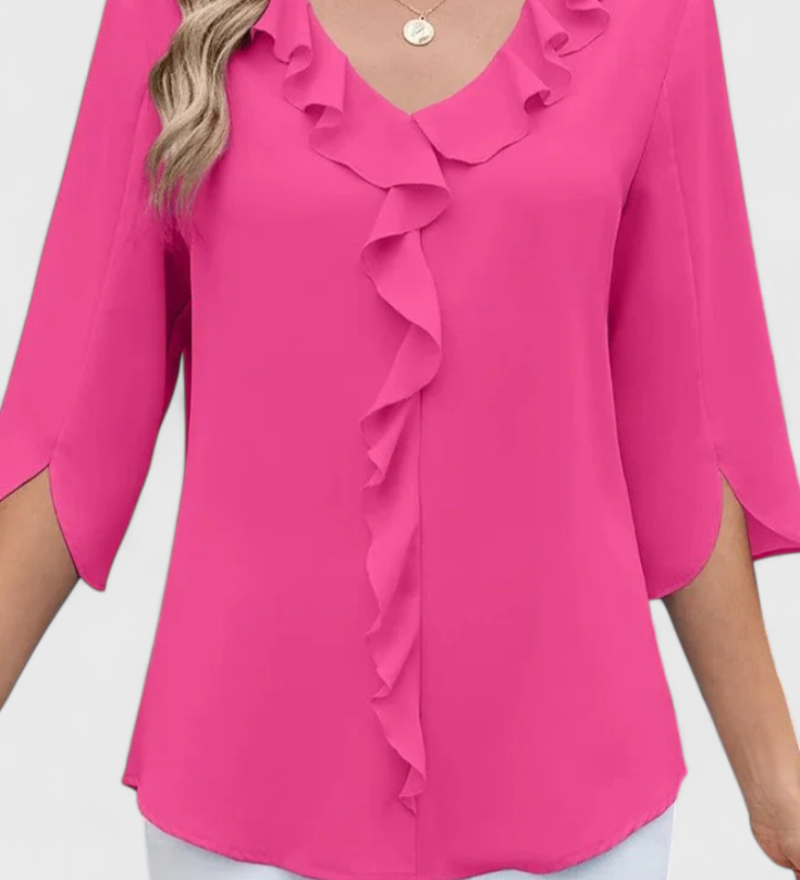 Annemiek Casual Blouse with Loose Cut and Sophisticated Style