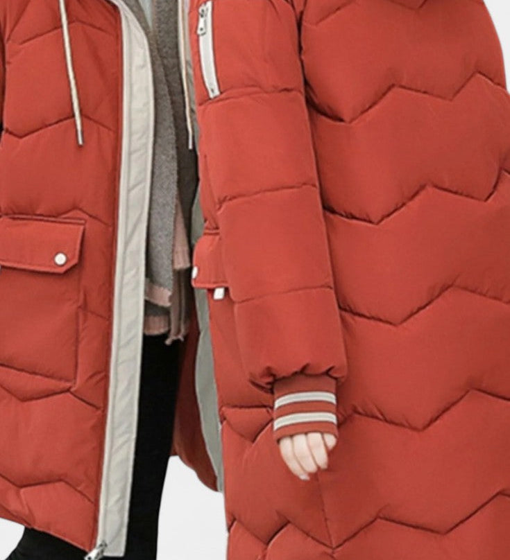 Beautiful Winter Coat with Zip and Hood