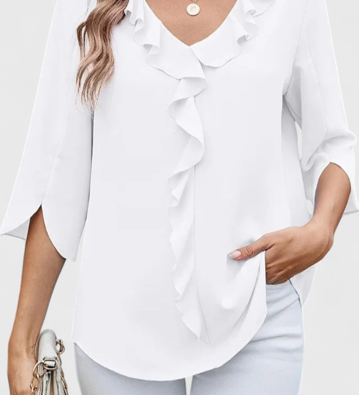 Annemiek Casual Blouse with Loose Cut and Sophisticated Style