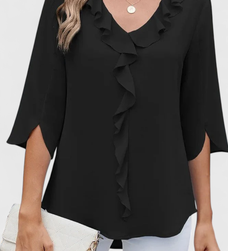 Annemiek Casual Blouse with Loose Cut and Sophisticated Style