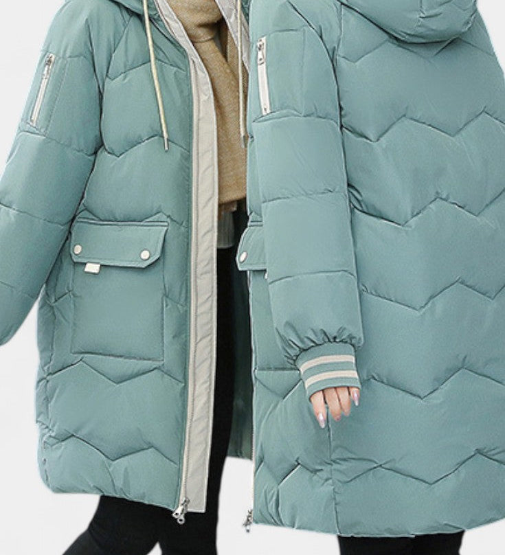 Beautiful Winter Coat with Zip and Hood