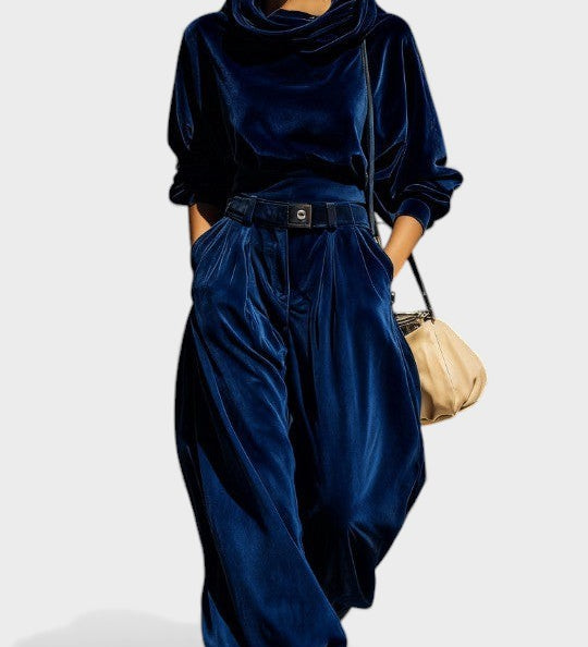 Carla™ | Velvet Set with Wide Trousers