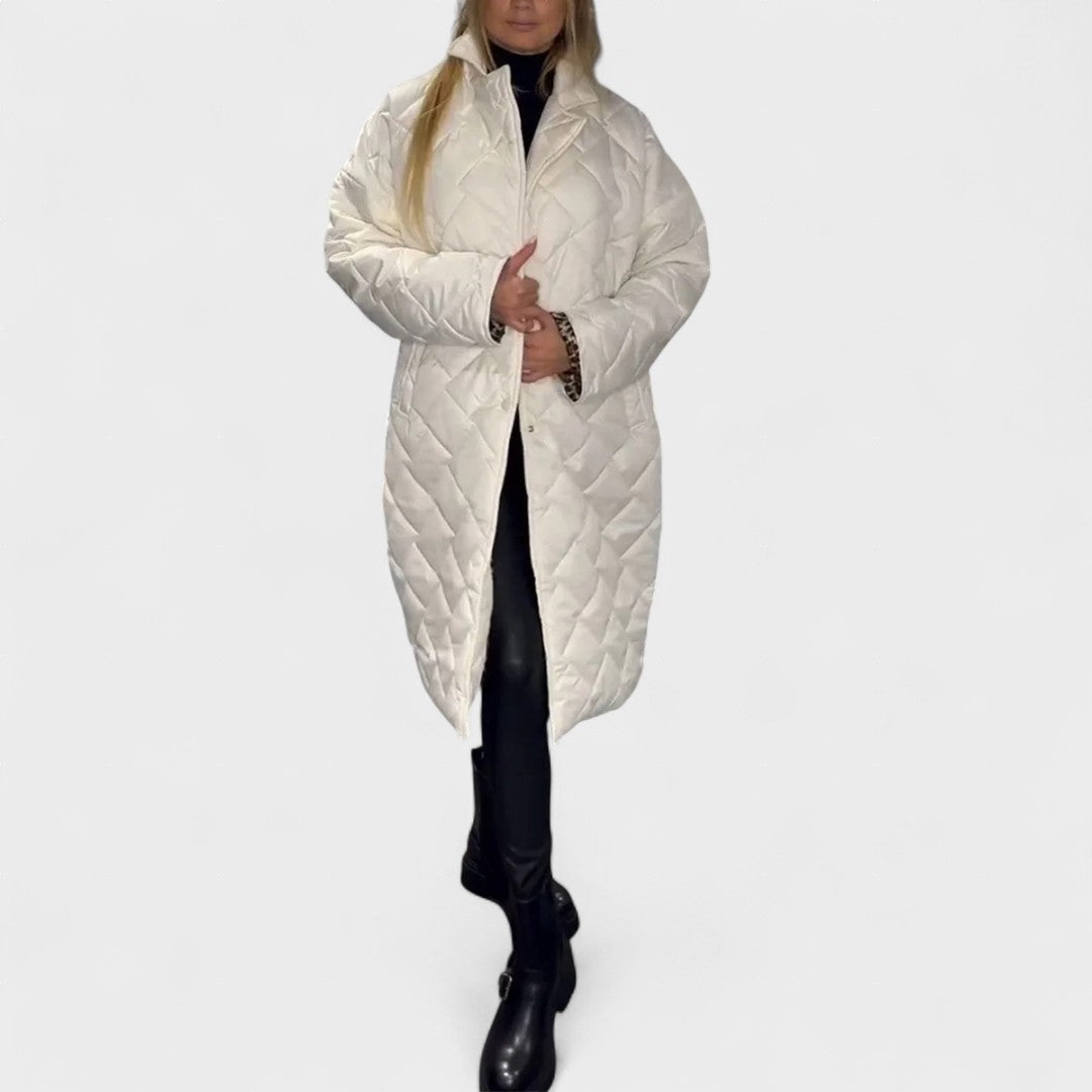 Isela™ | Reversible coat with elegant leopard lining
