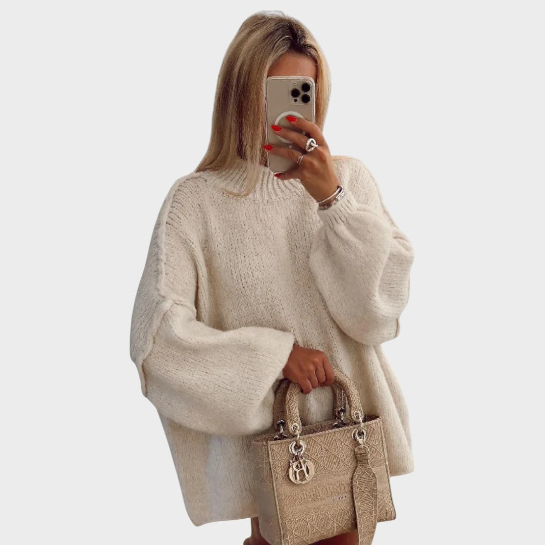Carly™ | Oversized Knit Sweater with Balloon Sleeves