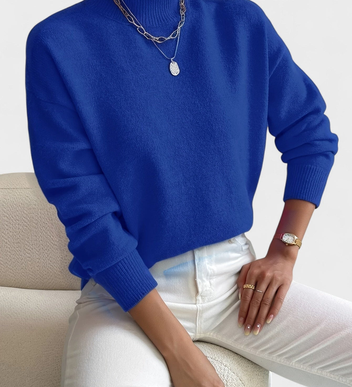 Petra™ | Elegant High Neck Jumper