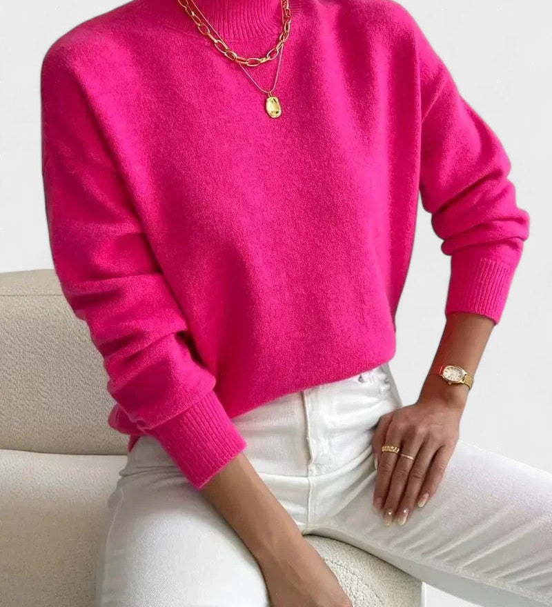 Petra™ | Elegant High Neck Jumper