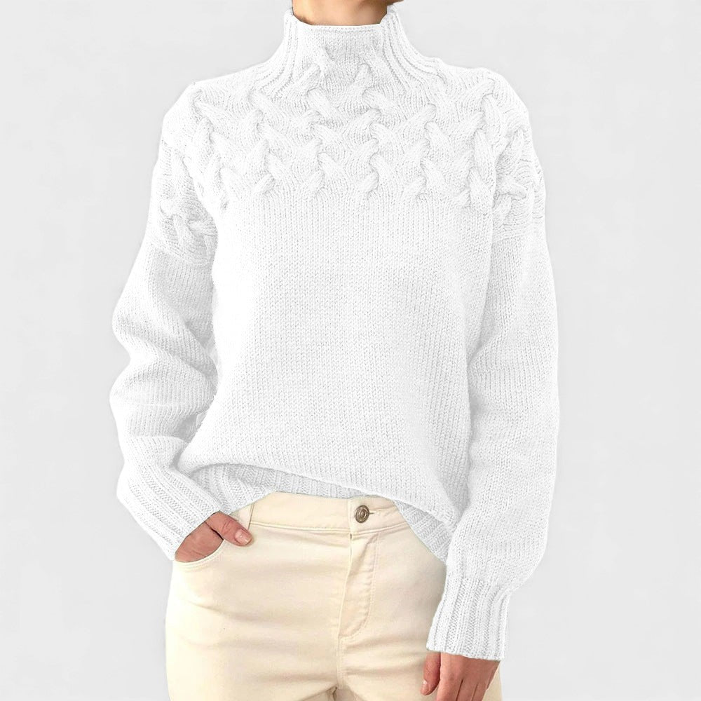 Nora™ | Warm Knitted Sweater with High Neck