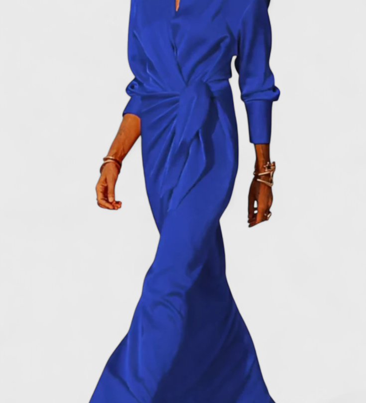 Marbella Long Party Dress with Bow